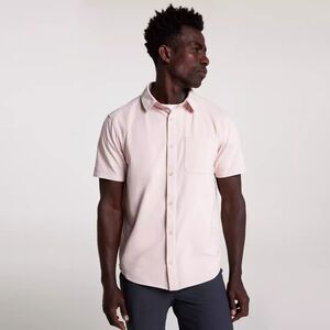 VRST Men's Refined Knit Short Sleeve Button Up pink Size XXL‎ NWT